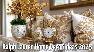 Ralph Lauren Home Decor Ideas 2025: Elegant Gold and White Interior Styling screenshot 1