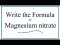 Magnesium and Nitrate Compounds
