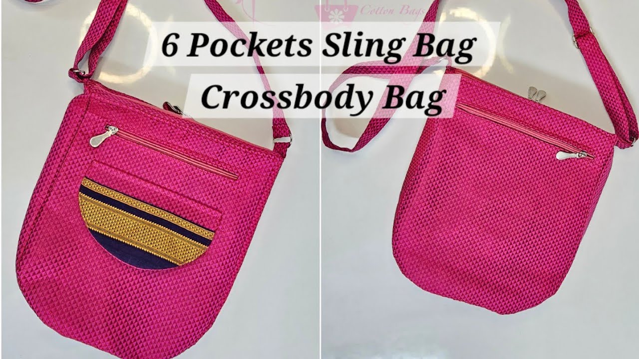 Multiple Zipper Pockets Khan Big Sling Bag | Perfect for Daily Use & Travel! @handcraftcottonbags