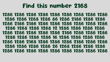 Can You Spot 2168 Before Time Runs Out?