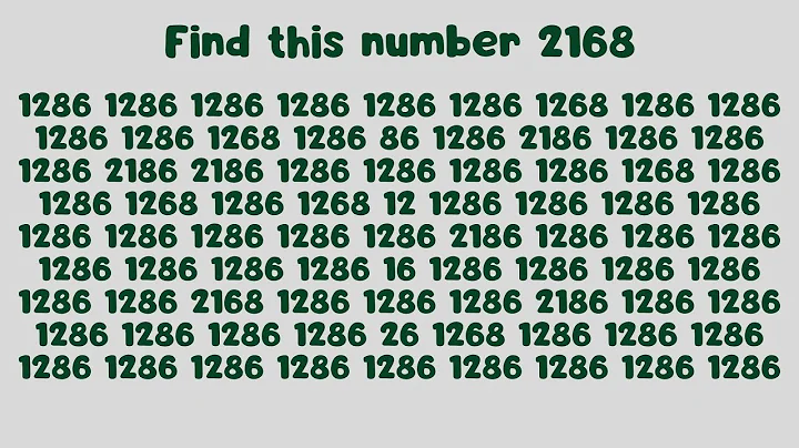 Can You Spot 2168 Before Time Runs Out?