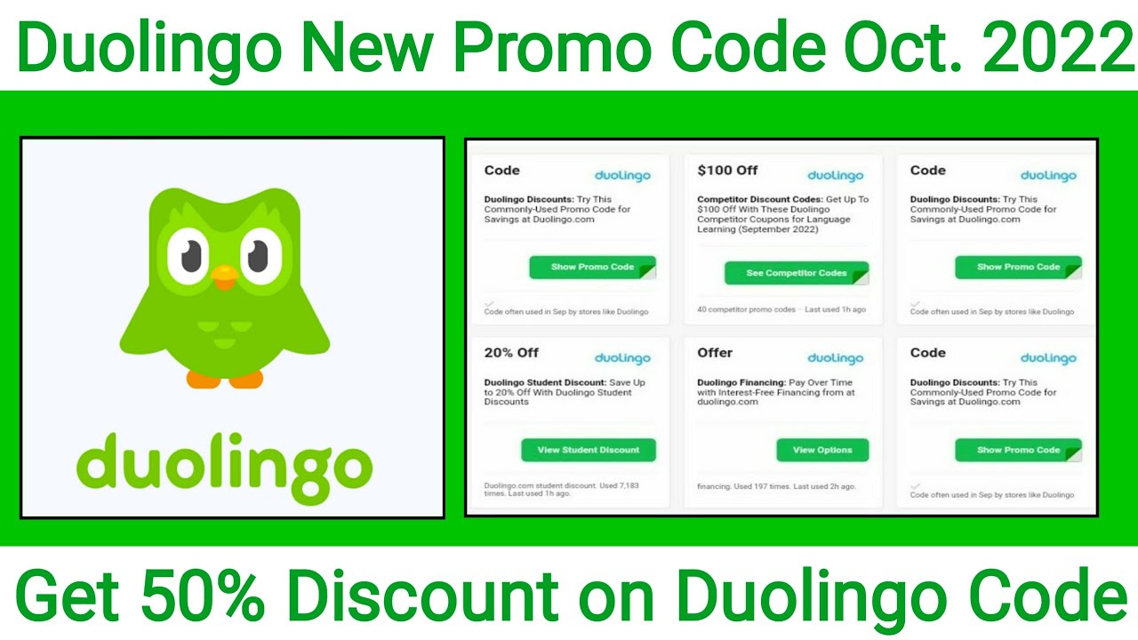 Duolingo Promo Codes October 2022 Get 50 Discount on Duolingo