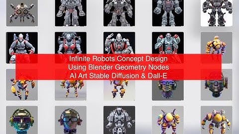 BSLIVE Using Blender and AI Stable Diffusion and Dall-E to Generate Concept Robot Design