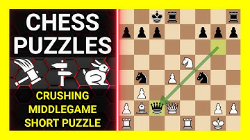Chess Puzzles to Practice. Themes: Crushing, Middlegame, Short puzzle. Learn Chess