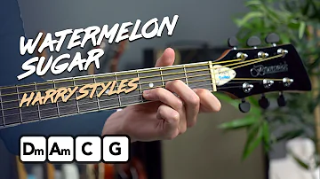 Harry Styles - Watermelon Sugar acoustic guitar lesson - 4 chord song!