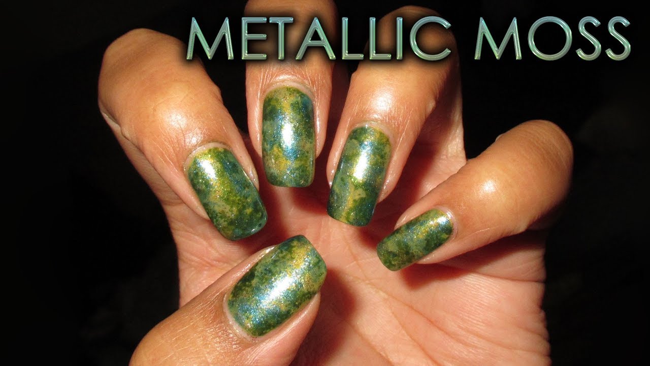 Metallic Moss DIY Nail Art Tutorial YouTube