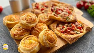 SIMPLE RECIPES FROM PUFF DOUGH! Mini Pizza and Puff Rolls!