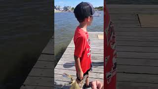 Cyrus Catches His First Crab In New Jersey 