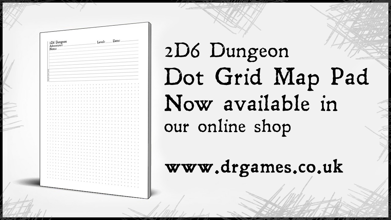 2D6 Dungeon Dot Grid Map Pads now available | Dungeon Mapping - YouTube