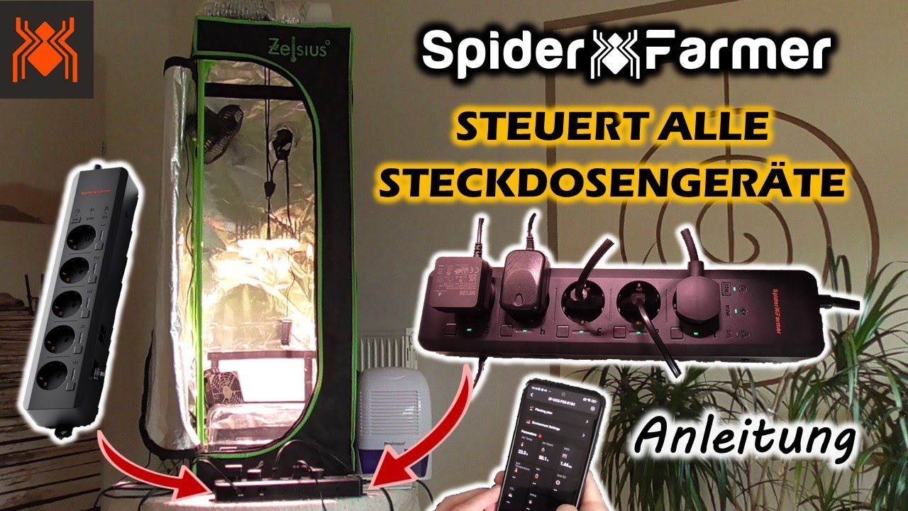 Spider Farmer GGS AC5 und AC10 Controller Steckdosenleiste | Bedienungsanleitung | Review | Manual