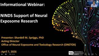 Informational Webinar: NINDS Support of Neural Exposome Research