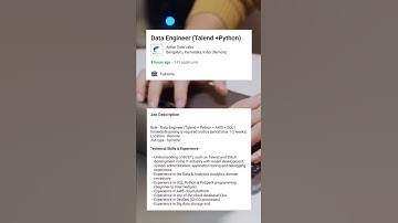 Data Engineer | Python Developer | AWS | #jobs #hiring #hirezap #python