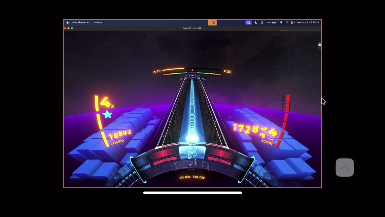 Spin Rhythm XD Ep. 348: San Holo - We Rise. 476K score. 29K combo. Level 349.