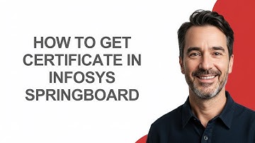 How to Get Certificate In Infosys Springboard - KevinHowTo