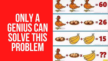 Hen Eggs and Banana Puzzle | Only for Genius | Math Equation Puzzle | SOLUTION