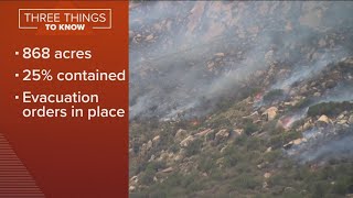 Crews continue to contain Monte Fire, evacuation orders remain - 10 p.m. update