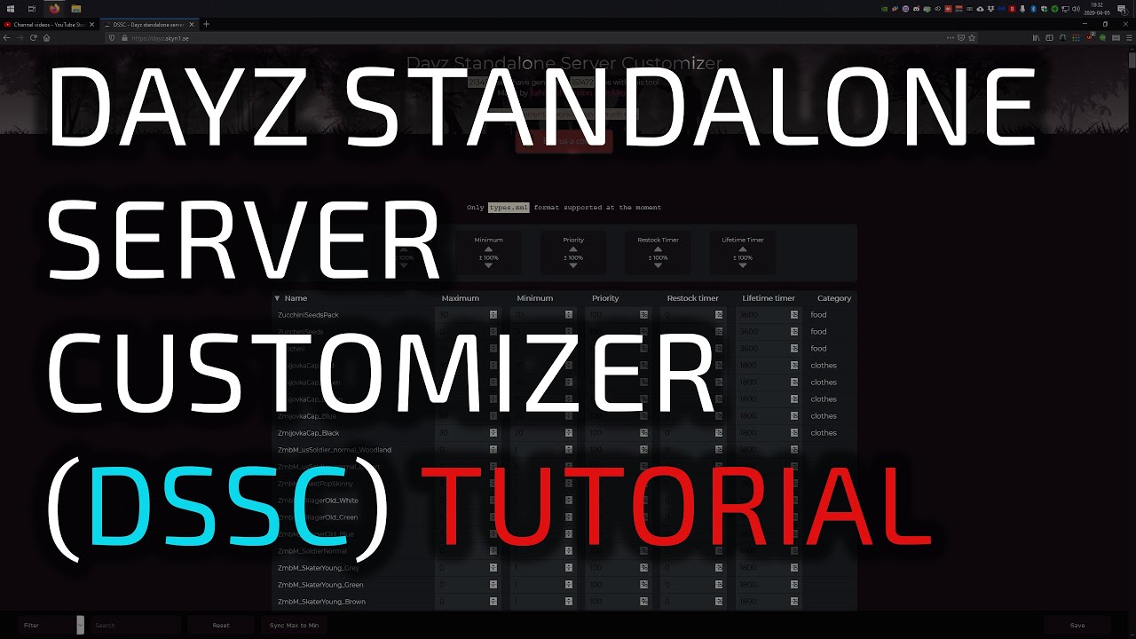 dayz standalone server  Update 2022  Dayz Standalone Server Customizer (DSSC) - Tutorial