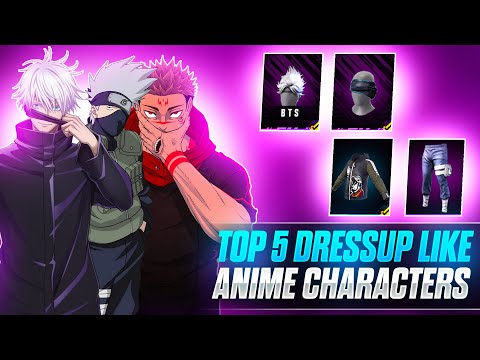 BEST ANIME DRESS COMBINATION FREE FIRE 😍 | TOP 5 ANIME DRESS COMBINATION IN FREE FIRE | MUST WATCH
