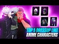 Best anime dress combination free fire   top 5 anime dress combination in free fire  must watch