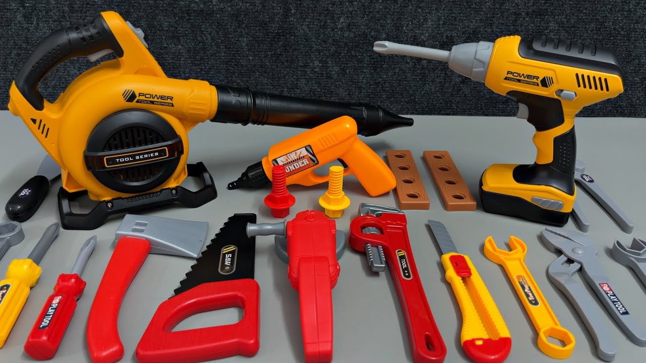 Toy ASMR】おもちゃの工具セット＆リアル送風機開封 🛠️ Handheld Toy