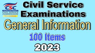 Civil Service Exam Reviewer General Information 2023 Abrinica Calzado Tv