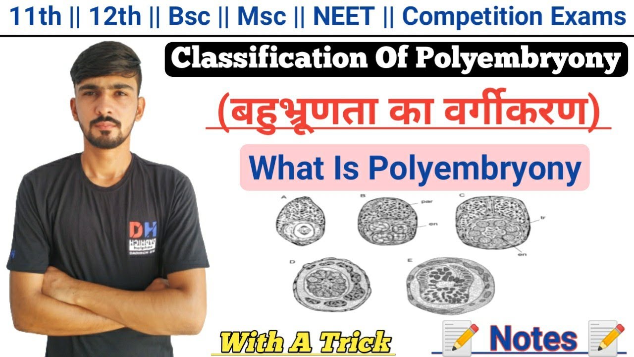 Classification Of Polyembryony || Polyembryony || By Dadhich Sir
