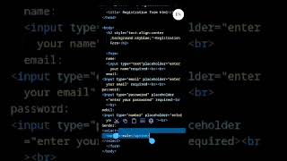 HTML Registration Form Kaise Banaye | Simple & Easy l#coding #registration form #viral short_#viral