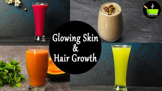 4 Healthy Juices For Glowing Skin | BIOTIN Drink for Healthy Hair Growth,  Glowing Skin \& Nails