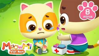 Khi Mèo Con bị thương | Kỹ năng an toàn | Nhạc thiếu nhi vui nhộn | MeowMi Gia đình những chú mèo