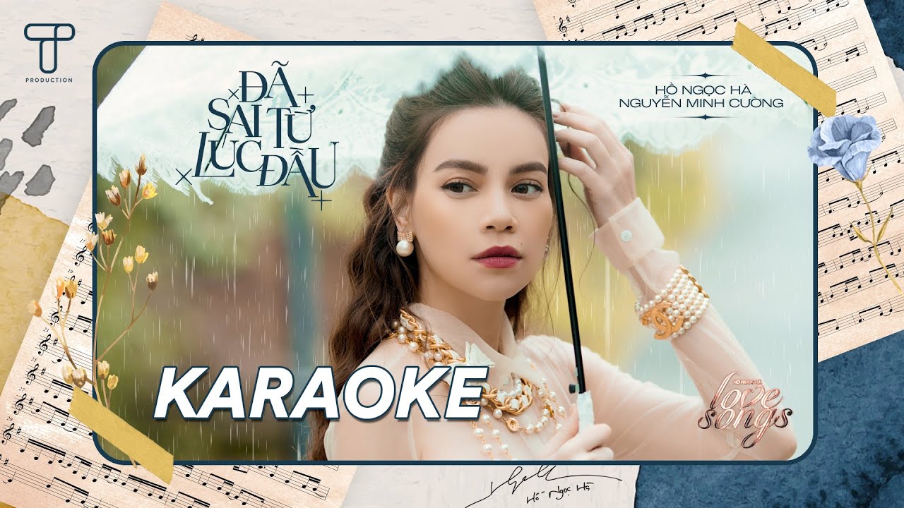 Karaoke | Đã Sai Từ Lúc Đầu | Hồ Ngọc Hà x Nguyễn Minh Cường (Beat full)