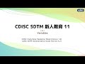 Variables　：CDISC CJUG SDTM 新人教育動画 第11回 #CDISC #SDTM #Variables