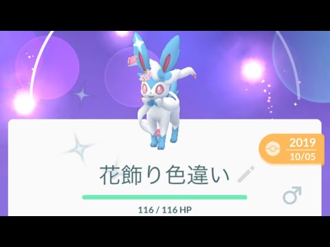 色違い花飾りニンフィア Shorts ニンフィア 花飾り 色違い イーブイ Pokemongo ポケモンgo Youtube