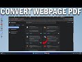 How To Convert a Webpage Into PDF Document - Easy Fix