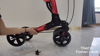 Double folding rollator TRA01C Red