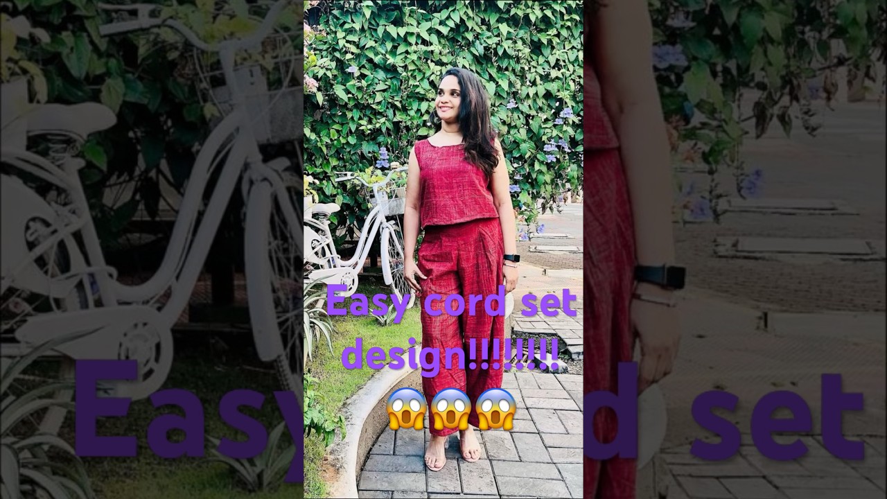 Very easy cord set design. Trendy #fashion #cordsets #shorts #viral