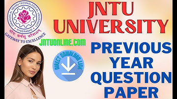 JNTU University Hyderabad Telangana Previous Year Question Paper Free Download | JNTUONLINE.COM