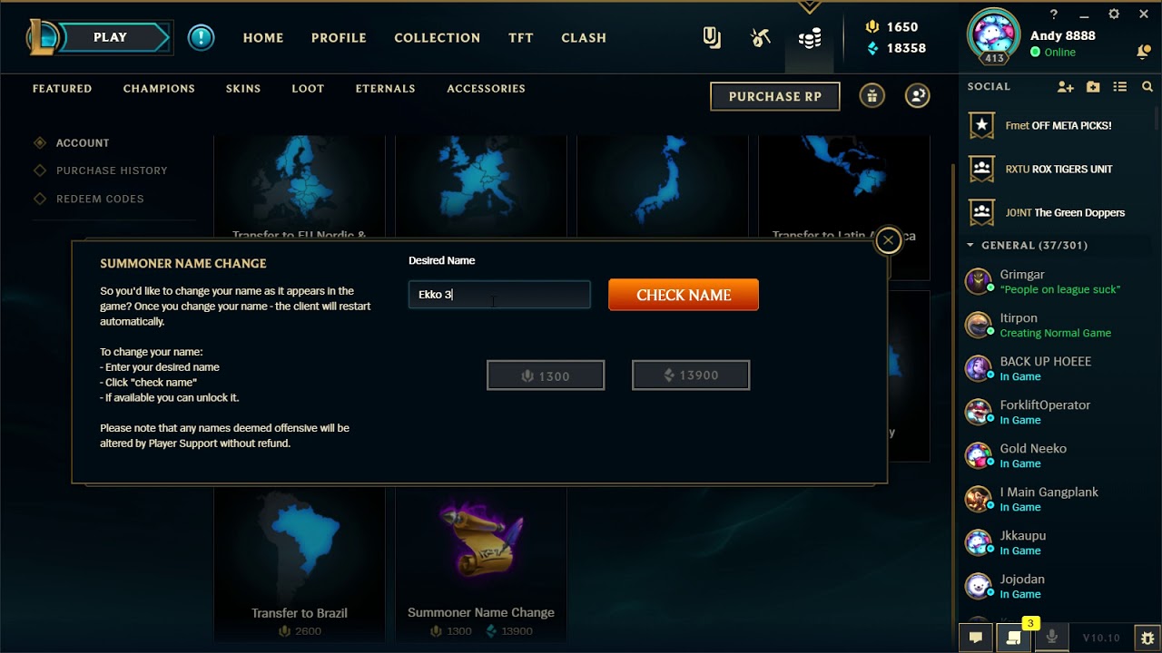 Ekko 3 MILLION name change