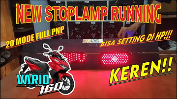 STOPLAMP VARIO || STOPLAMP RUNNING NEW VARIO 160 FULL 20 MODE PNP SETTING LEWAT APLIKASI