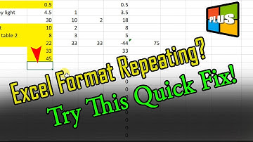 How to Fix Excel Repeating Column Format Issue