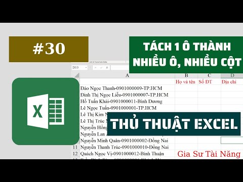 Thủ thuật Excel – Tách dữ liệu trong 1 ô thành nhiều ô trong excel