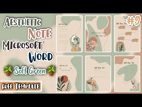 template word สวยๆ ฟรี  New  Aesthetic Note Ms Word | 🪴Soft Green🪴 | Free Template #9