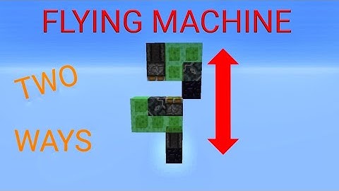 minecraft tutorial : 2 way vertical flying machine for minecraft bedrock (pe,windows 10,...)