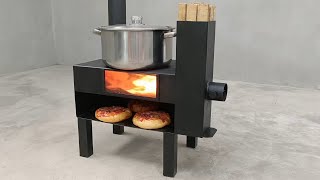 Как сделать дровяную печь, печь-камин из металла