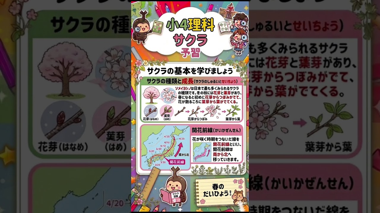 中学受験】【よく出る！】小学4年生 理科 サクラ - YouTube