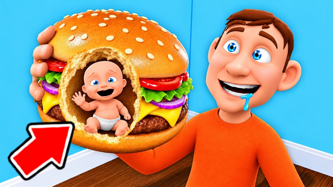 Baby Hides in FOOD to PRANK DADDY!