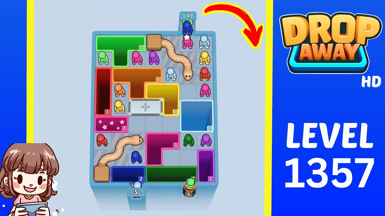 Drop Away Level 1357 Solution Walkthrough - YouTube