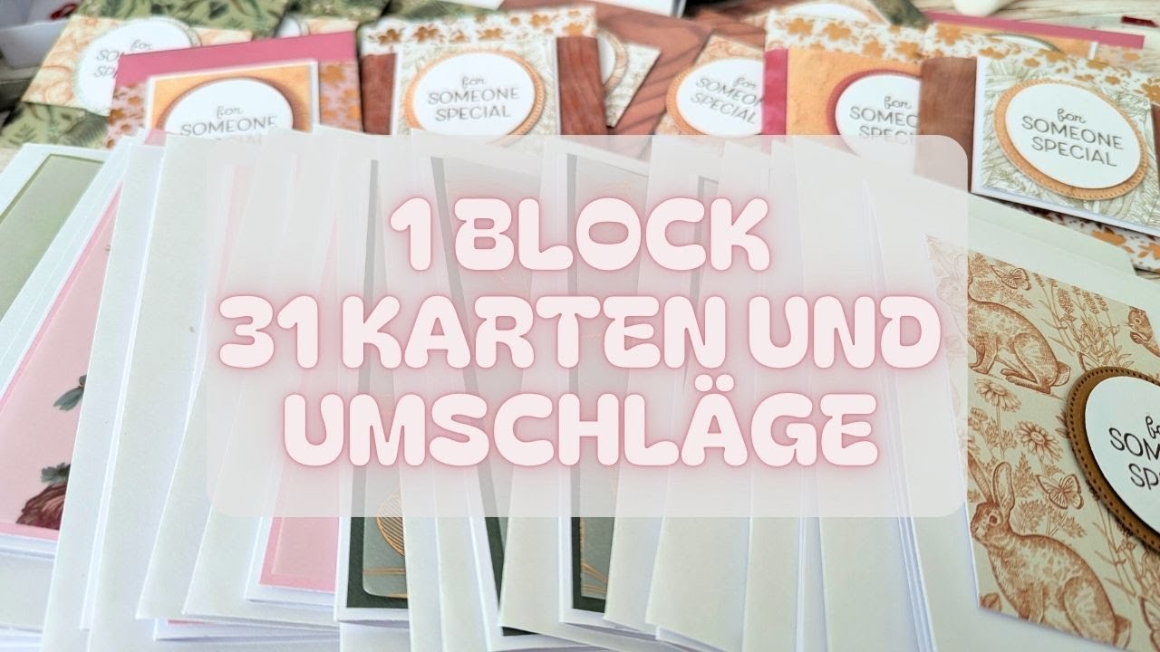 Ein Action Vellum-Block 31 Karten und Umschläge I Einen kompletten Papierblock aufbrauchen