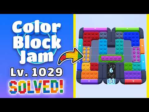 Color Block Jam - Level 1029 Walkthrough 🧩 | Solution & Gameplay (Rollic Games) 📱