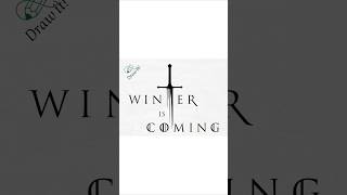 🐺 Drawing House Stark words • Winter is Coming from Game of Thrones... #shorts #art