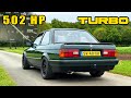 500hp bmw e30 m50 turbo  100200 sound slide  pov